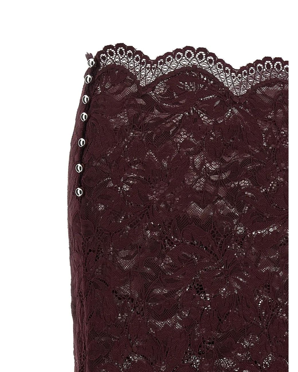 Rabanne Purple Lace Skirt