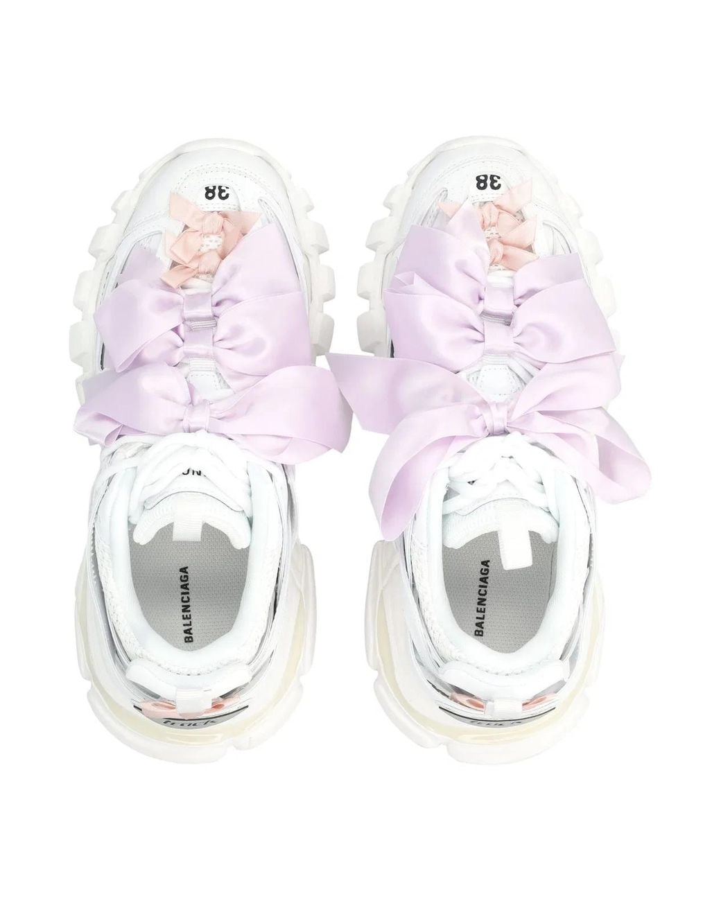 Balenciaga Purple Track Bow-Embellished Sneakers