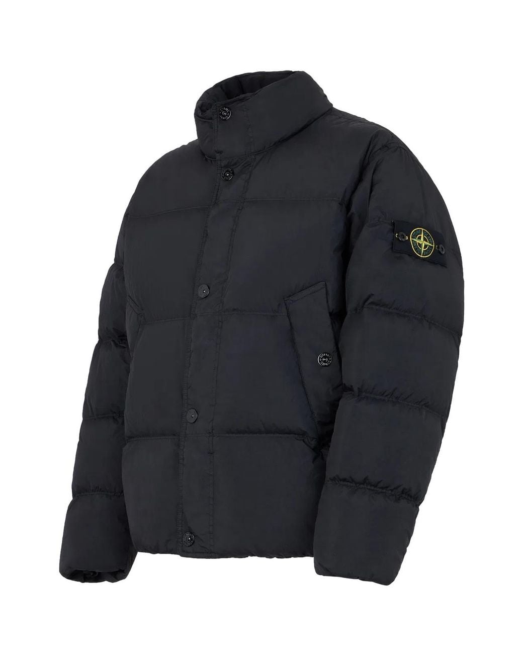 Stone Island Black Crinkle Reps Ny Down Jacket for men