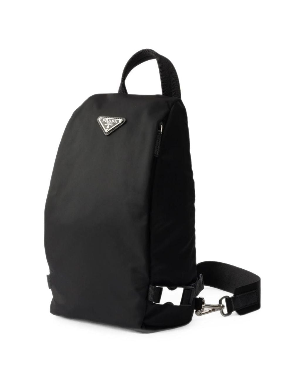 Prada Black Re-Nylon And Saffiano Leather Backpack for men