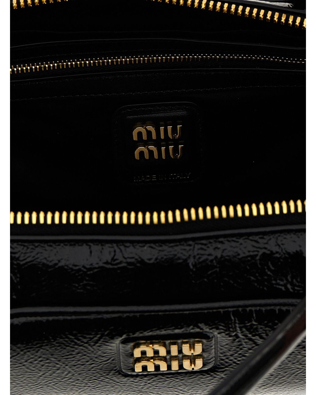 Miu Miu Black Lamb Leather Handbag Bag