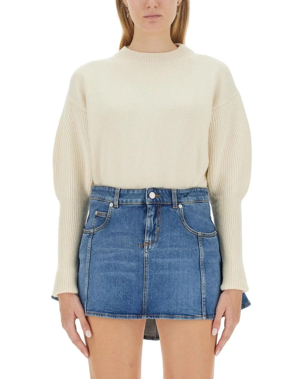 McQueen Blue Wool Jersey