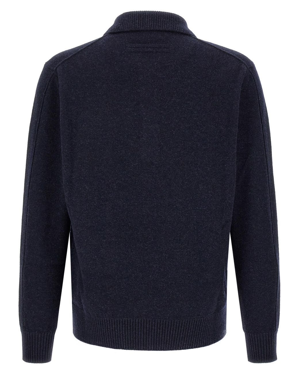 Zegna Blue Wool And Cashmere Polo Shirt for men