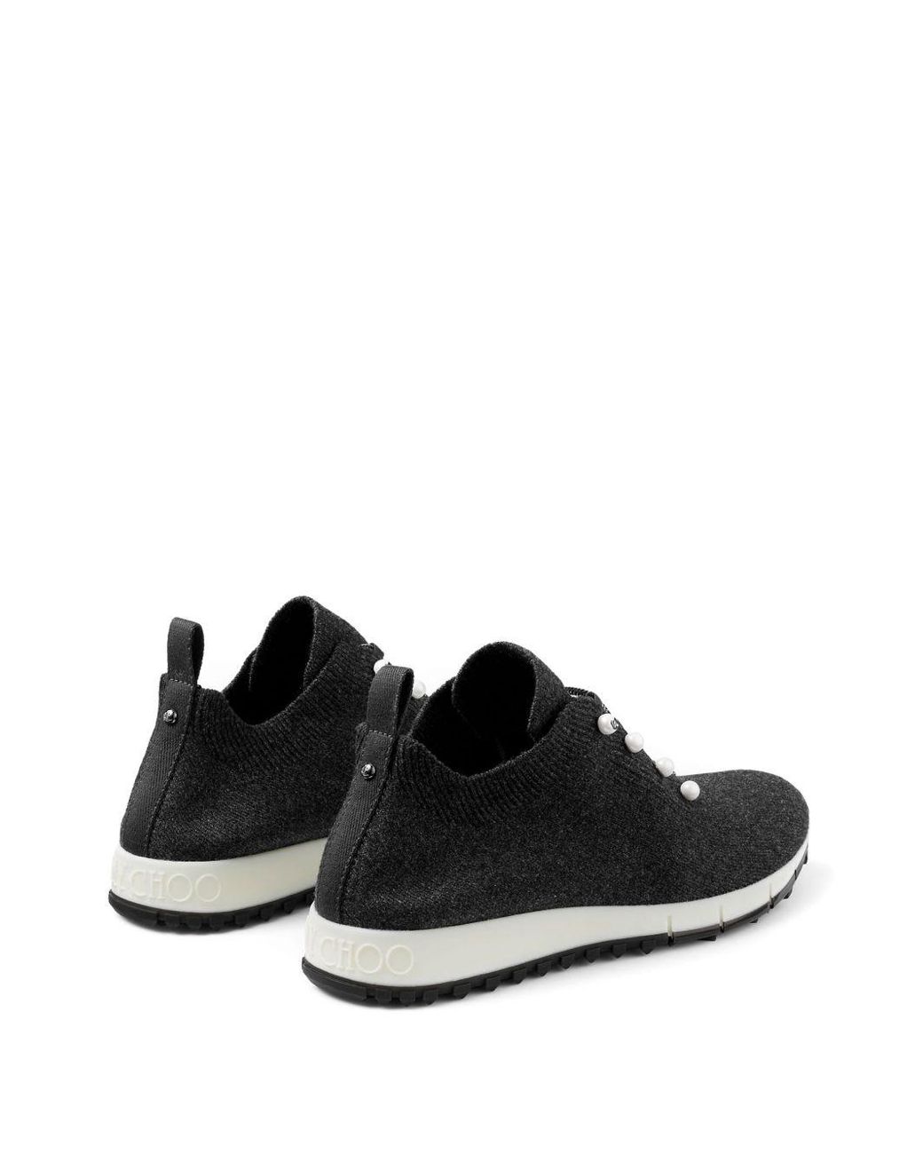 Jimmy Choo Black Flat Shoes Tessuto+ Gomma