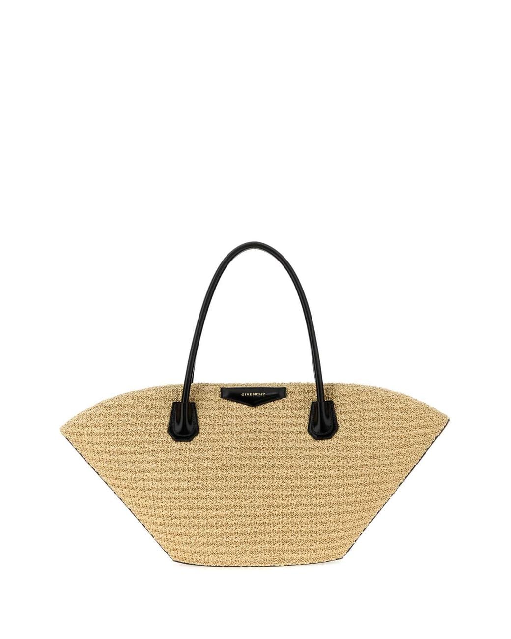 Givenchy Natural Raffia Mini Antigona Sunset Shopping Handbag