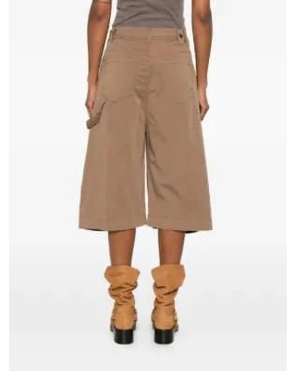 High Natural Patch-Pocket Trousers