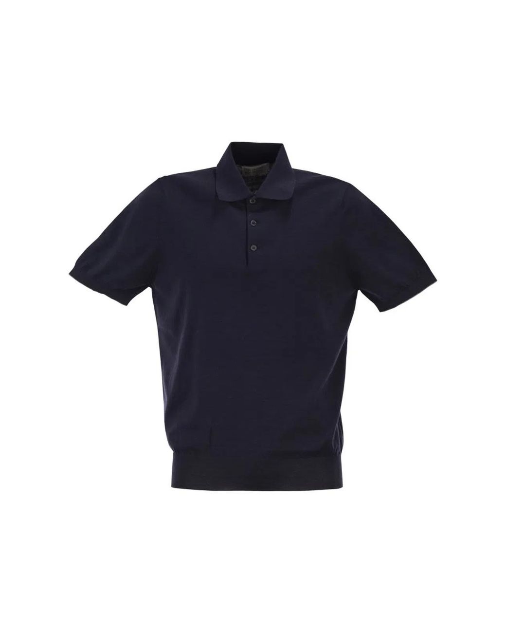 Brunello Cucinelli Blue Lightweight Cotton Knit Polo Shirt for men