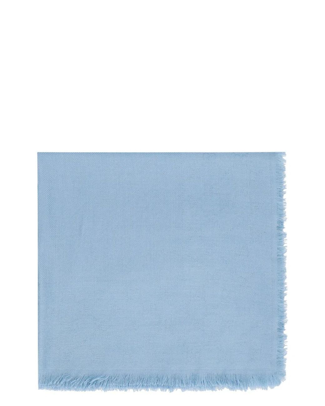 Gucci Blue Wool And Silk Blend Shawl