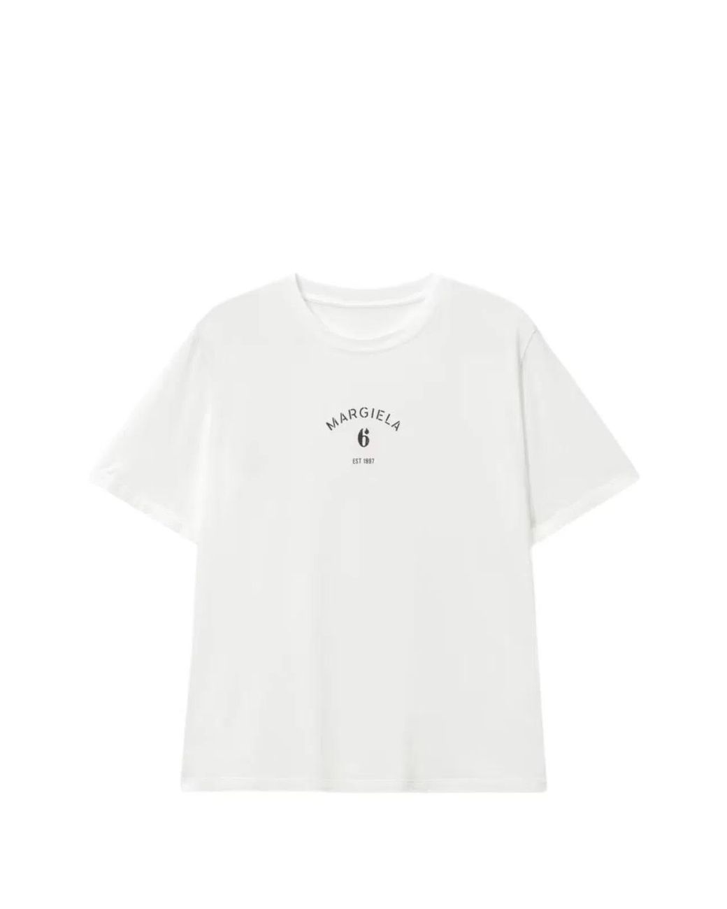 MM6 by Maison Margiela White Tshirt With Logo Print for men