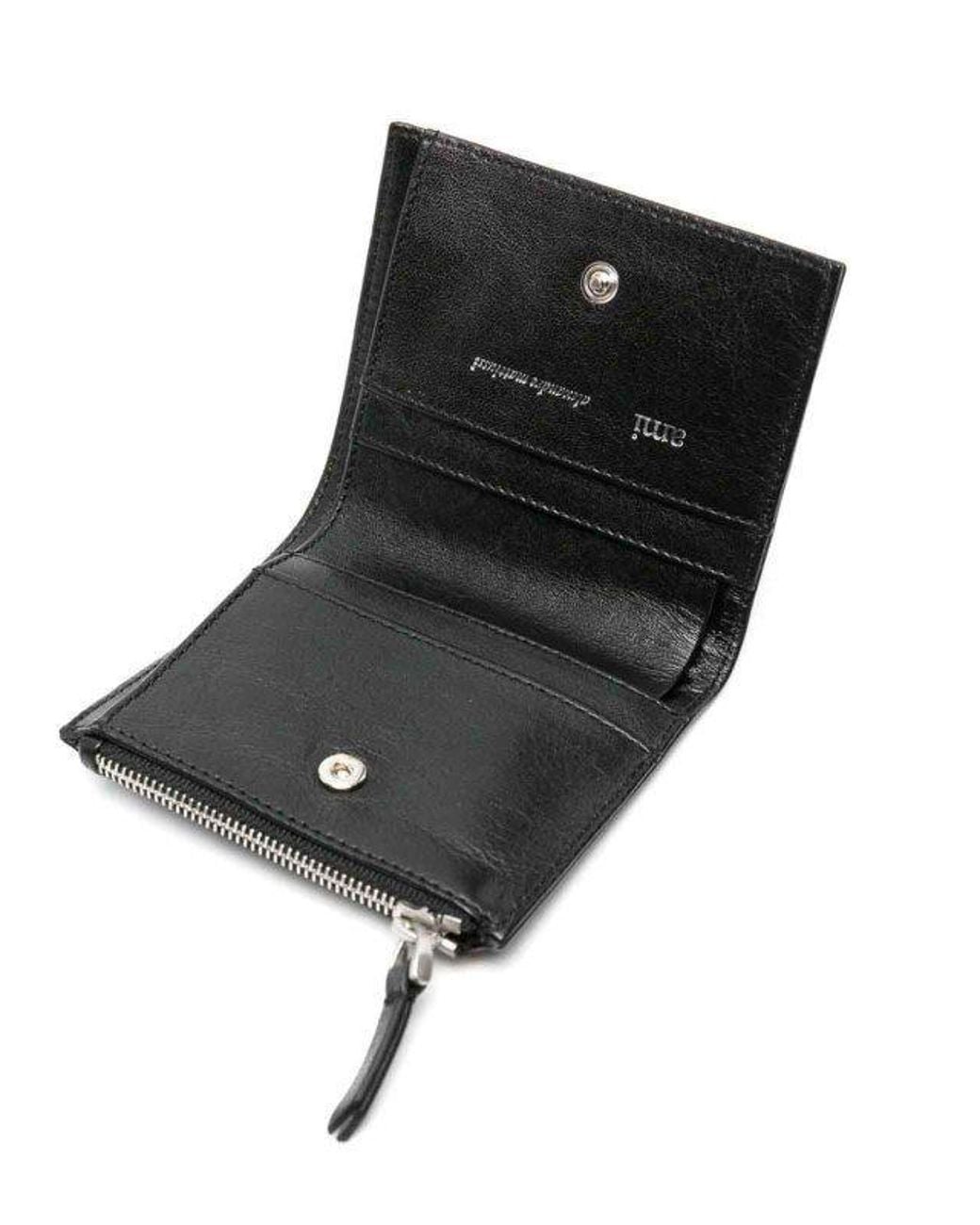 AMI Black Voulez Vous Folded Wallet for men