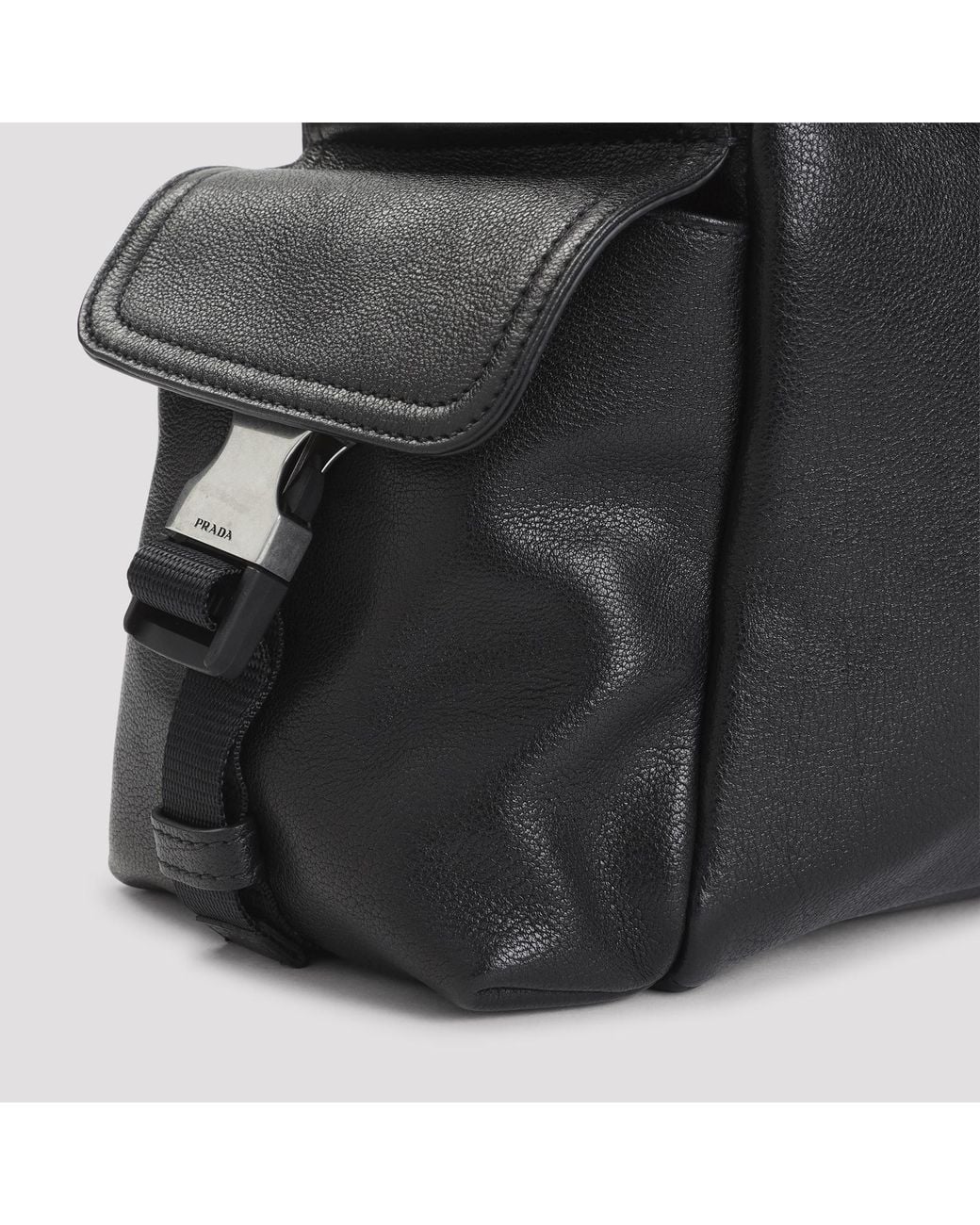 Prada Black Leather Bandoliera Bag