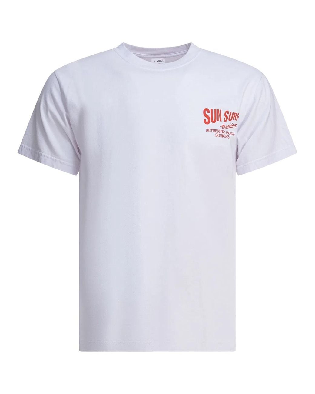 Sun Surf White Cotton T-Shirt for men