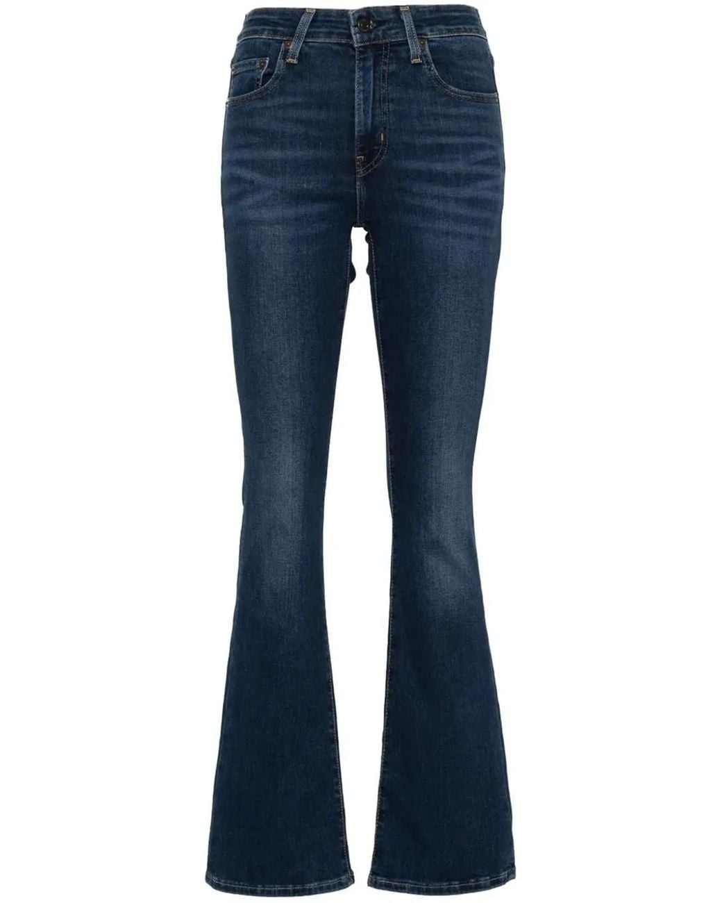 Levi's Blue 725 High Rise Bootcut Wave Dark