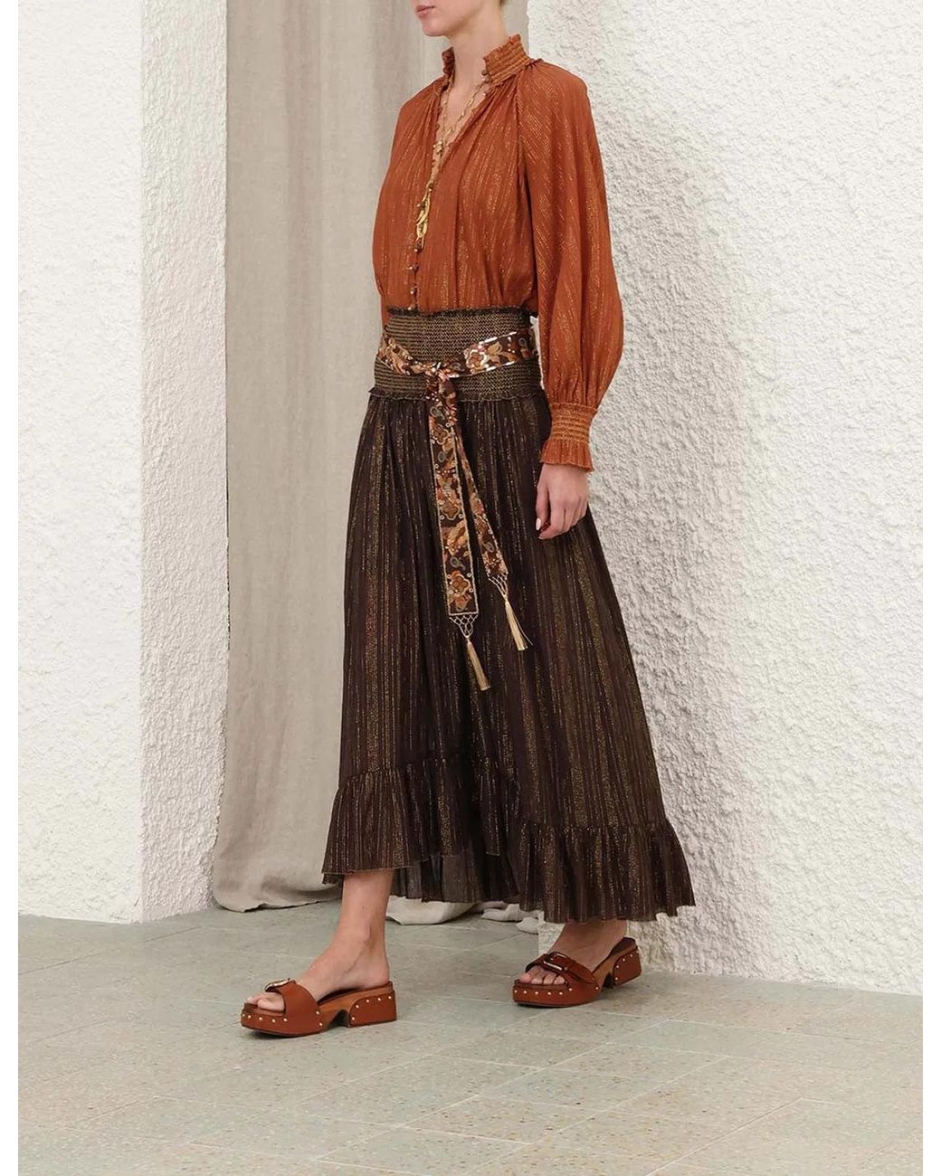 Zimmermann Brown Aster Blouse