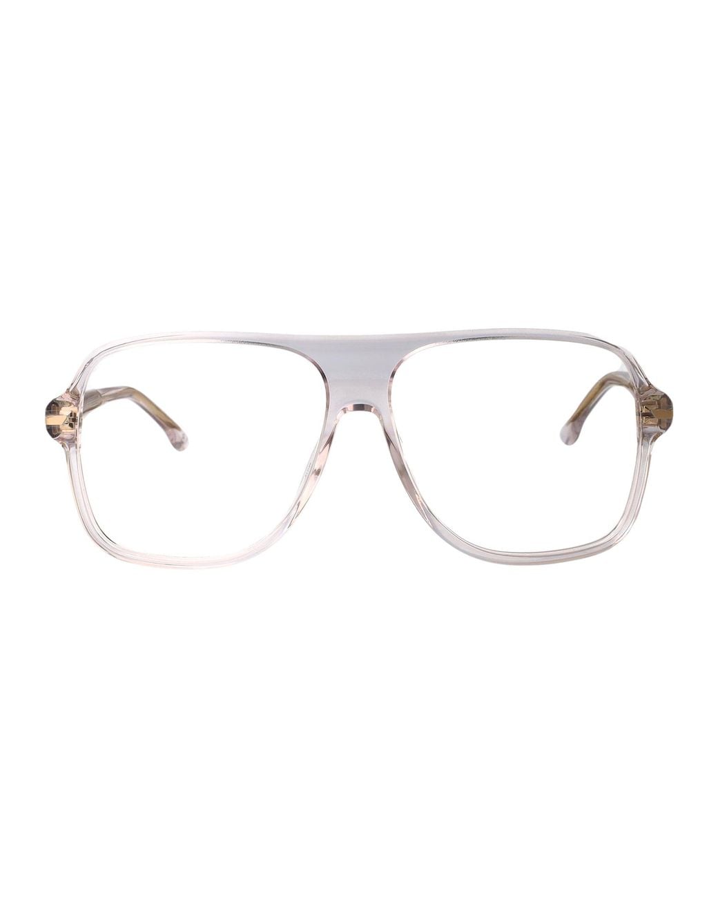 Victoria Beckham Crystal Acetate Glasses in Natural | Lyst