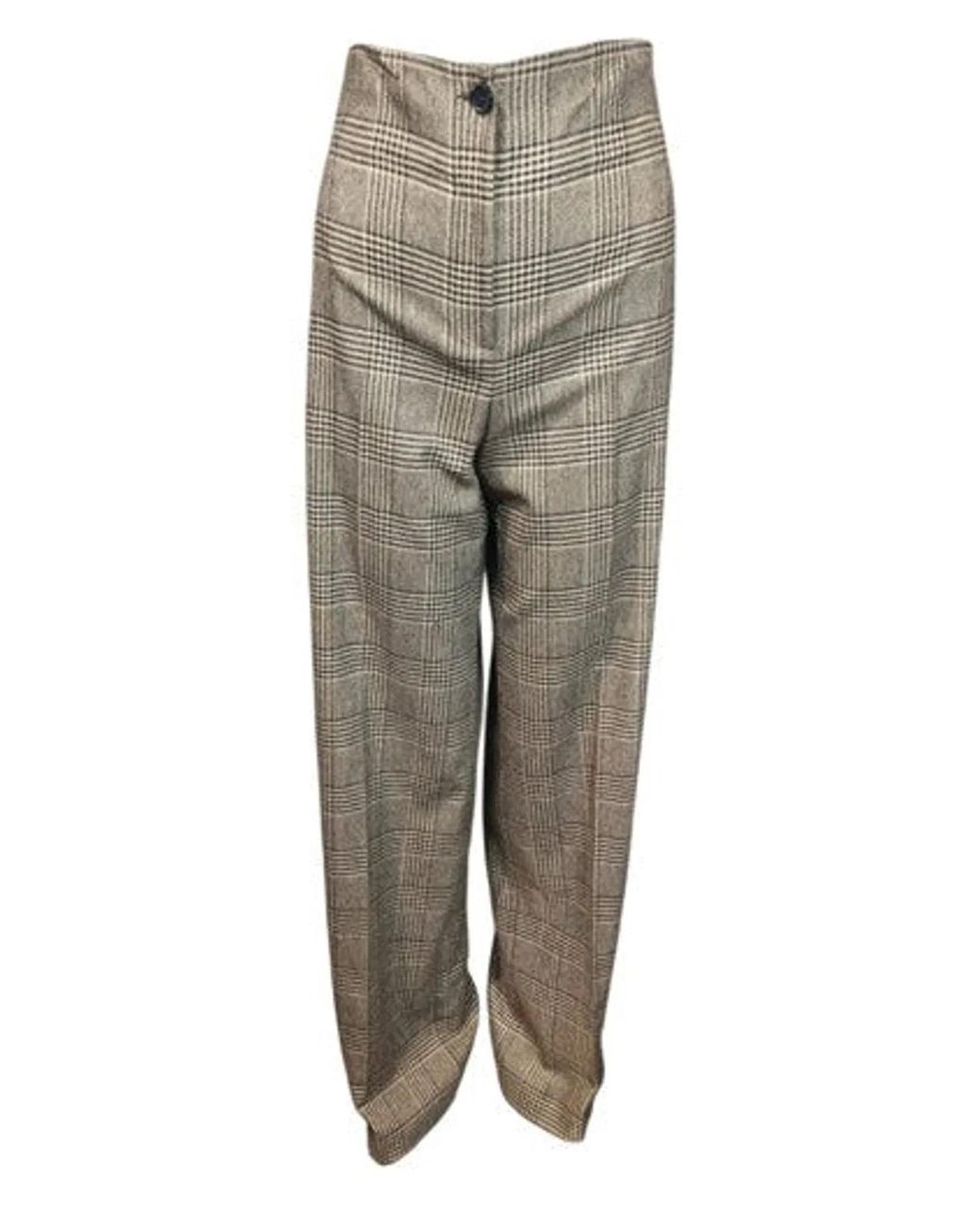 D.exterior Brown Wenge Wool Trousers