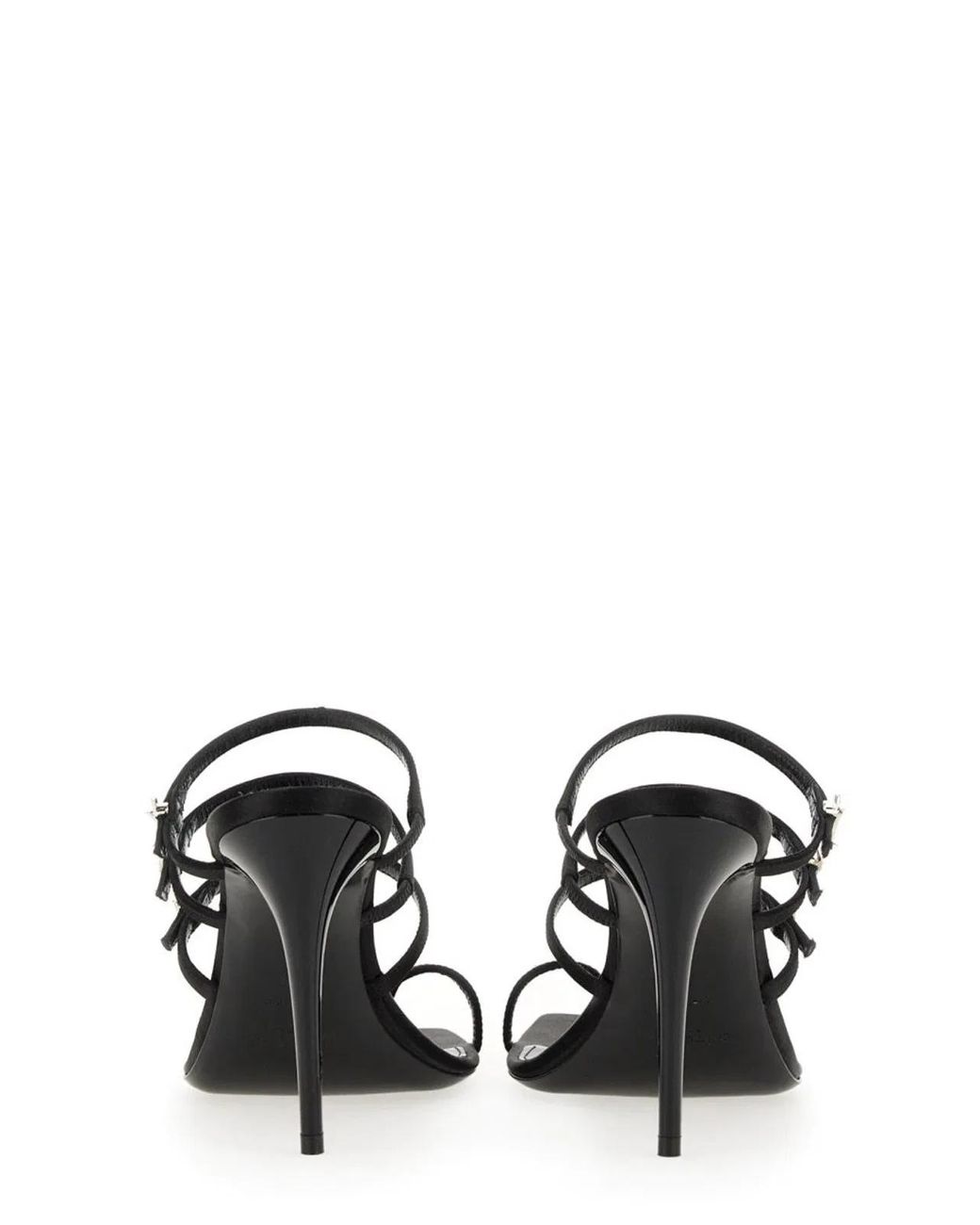 Saint Laurent Black Free Luz Satin Sandals