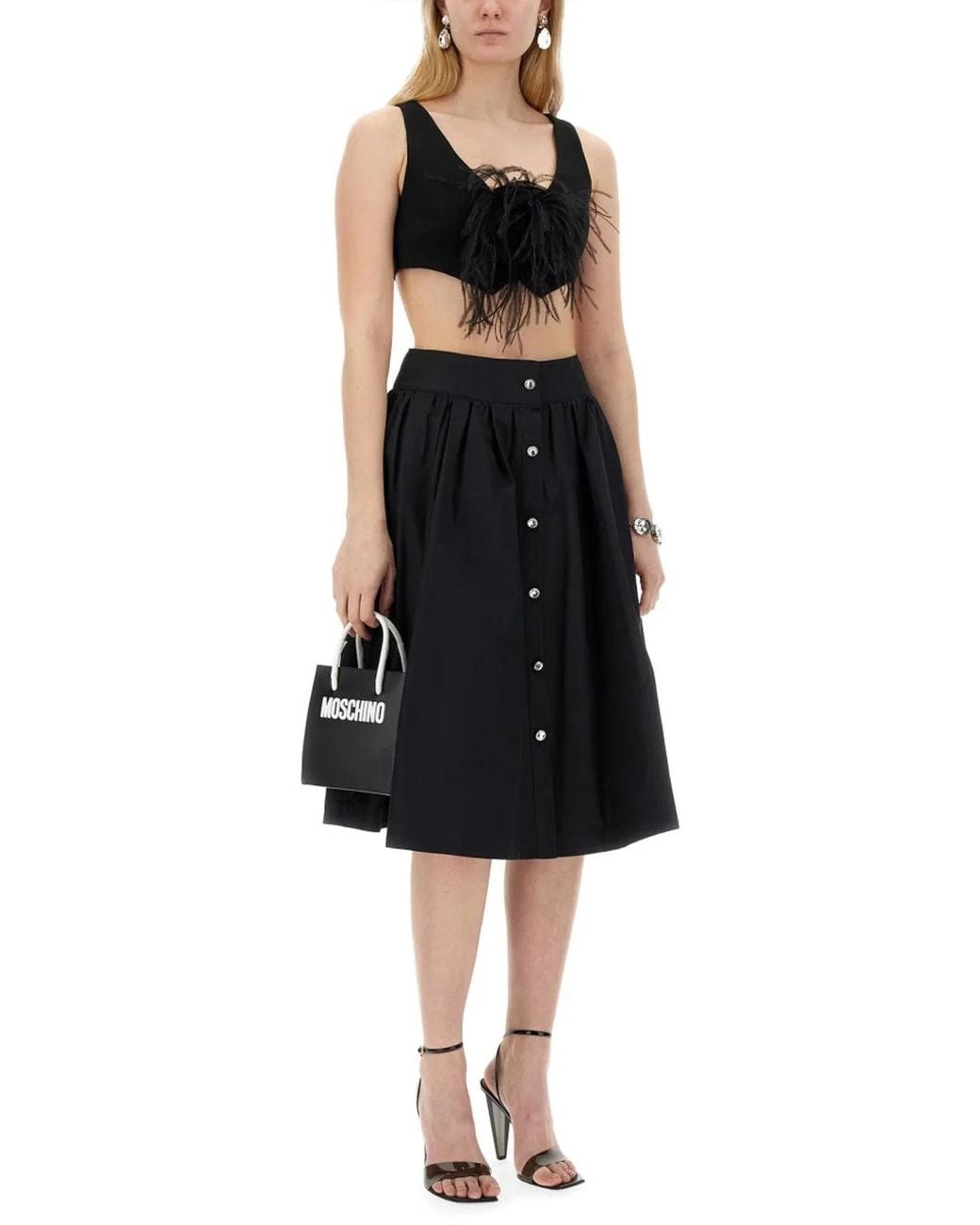 Moschino Couture Black Vests With Rose