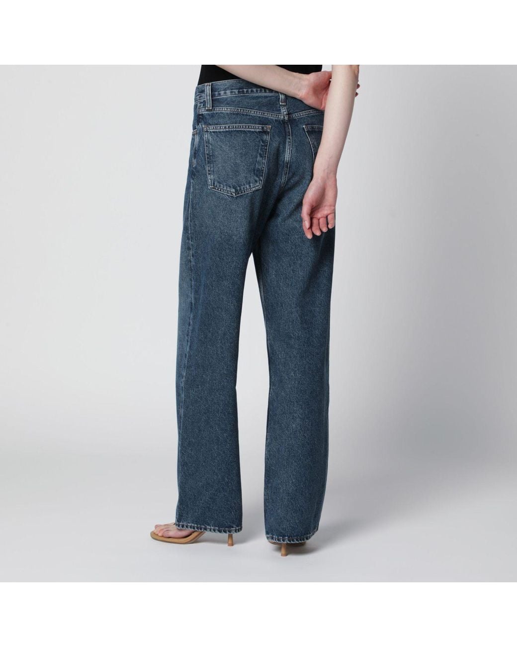 Agolde Blue Arc Criss Cross Jeans