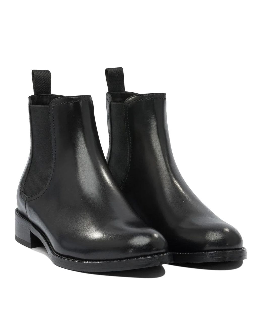 MARETTO® Black Leather Ankle Boots