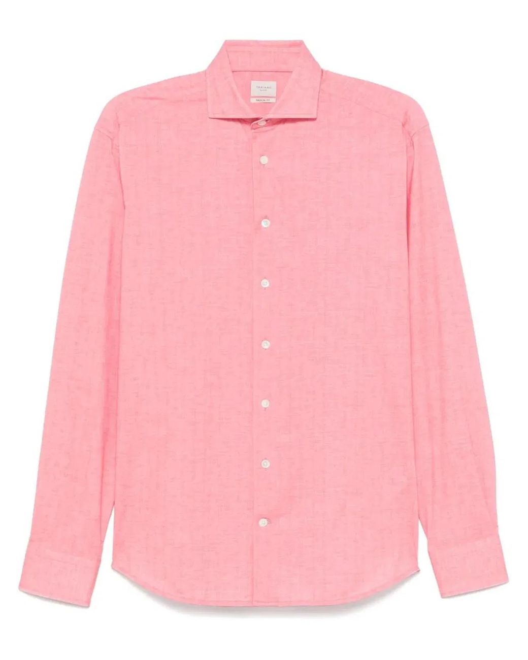 Traiano Milano Pink Cutaway Collar Shirt for men