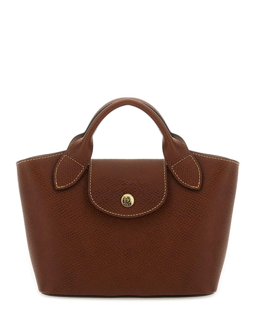 Longchamp Brown Borsa Shopping "Épure" Xs