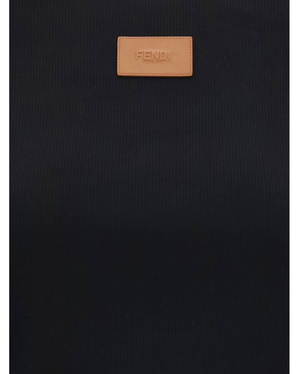 Fendi Black Stretch Cotton T-Shirt