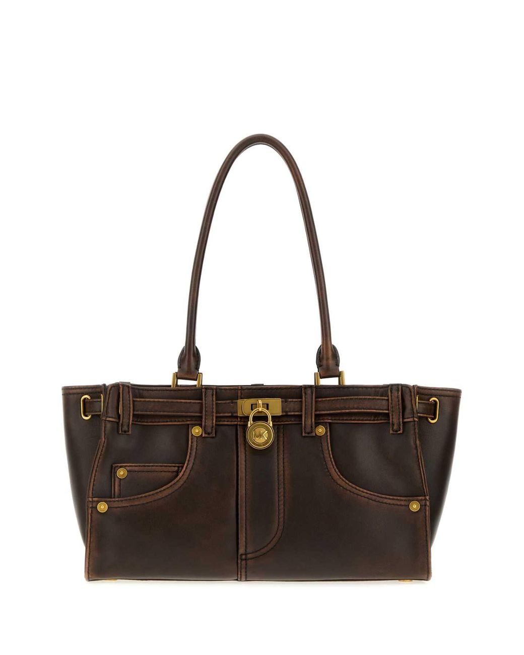 MICHAEL Michael Kors Brown Michael By Michael Kors Sm Ew Shoulder Tote