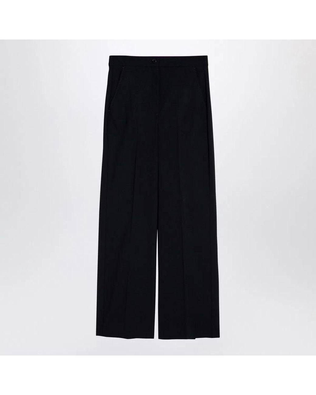Department 5 Black Wool-Blend Trousers