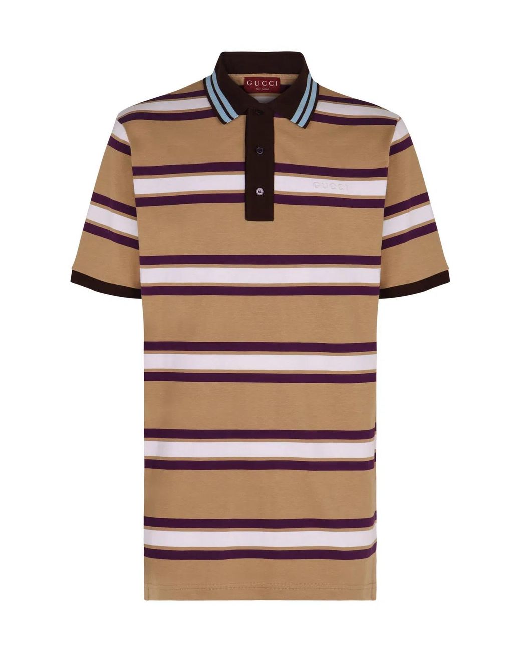 Gucci Multicolor Striped Cotton Polo Shirt for men