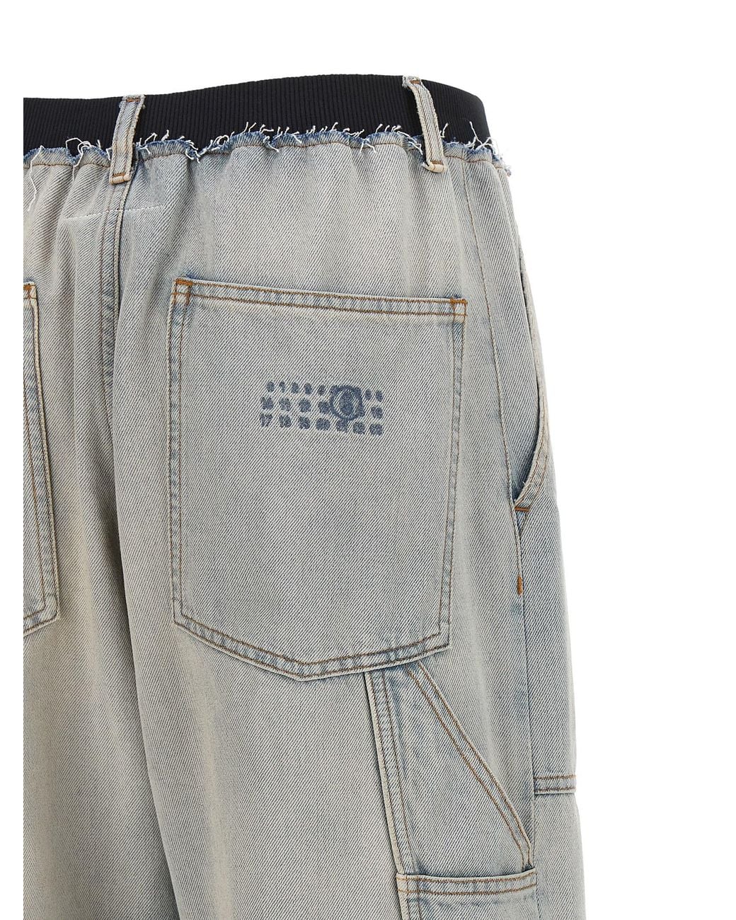 MM6 by Maison Margiela Gray Cotton Relaxed Fit Jeans
