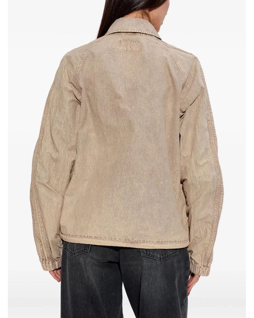 DIESEL Natural Two-Way Zip Nylon Jacket for men