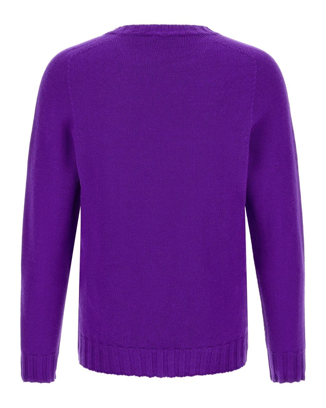 Oliver Lattughi Purple Cashmere Sweater for men