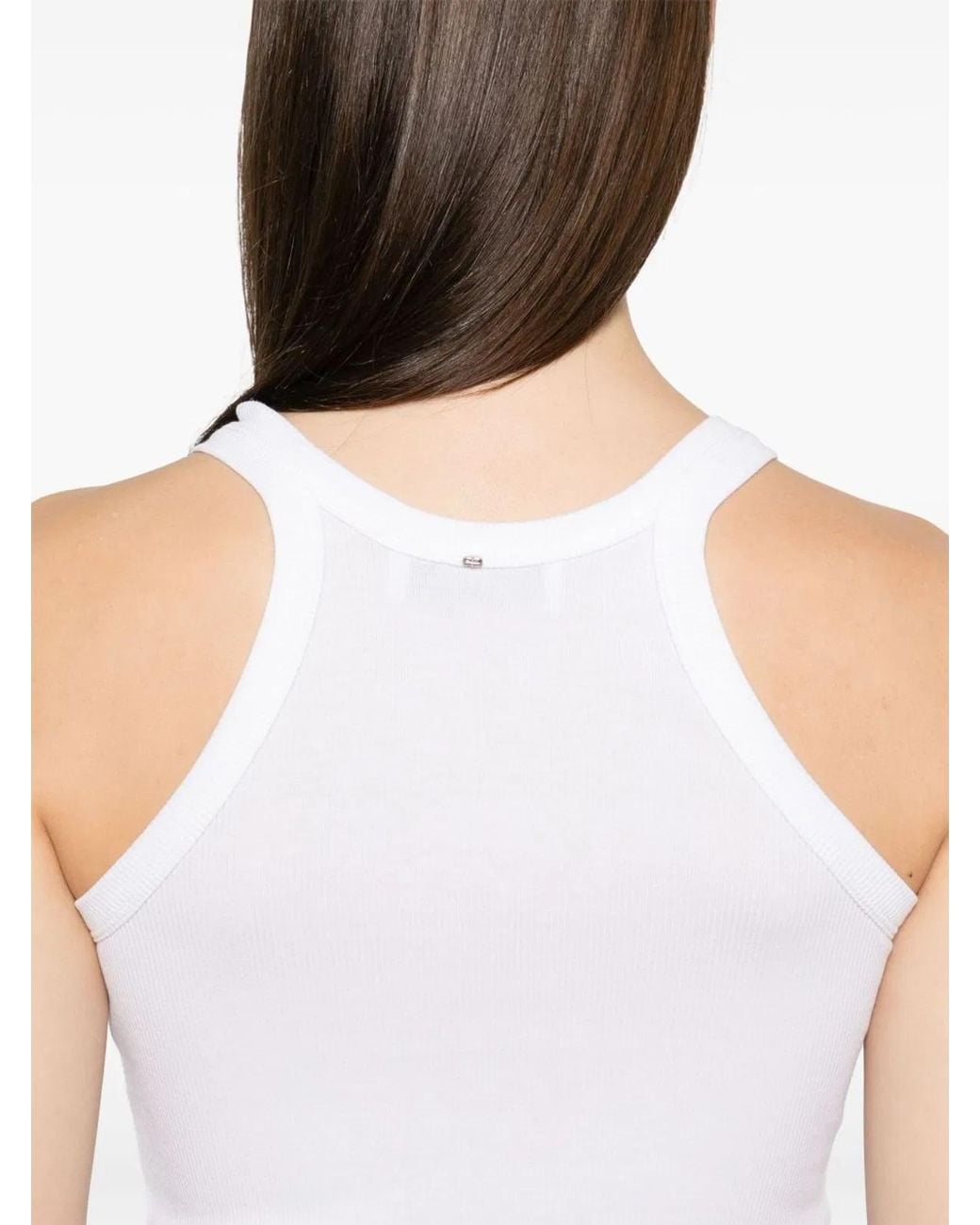 Max Mara White Nastie Silk Cotton Tank Top