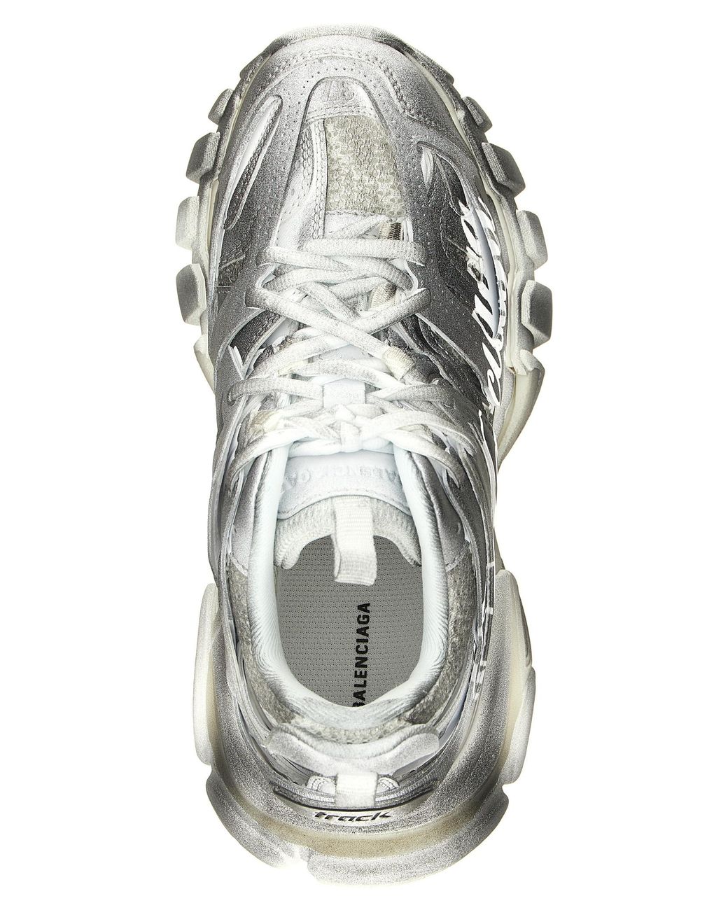 Balenciaga White 'Track Stencil Logo' Sneakers