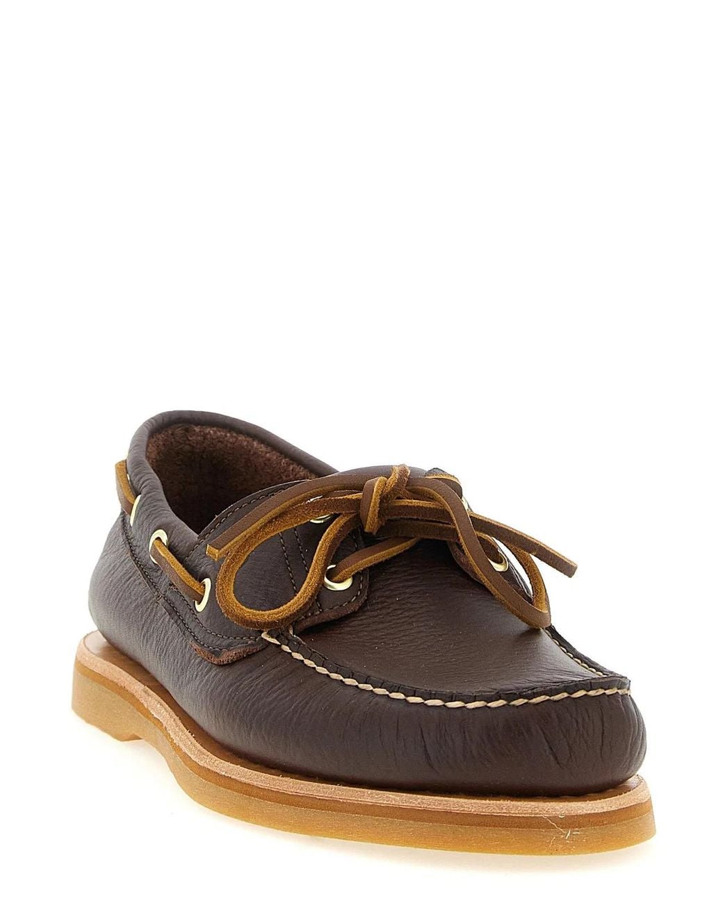 Timberland Brown 'Crafted' Boat Shoe for men