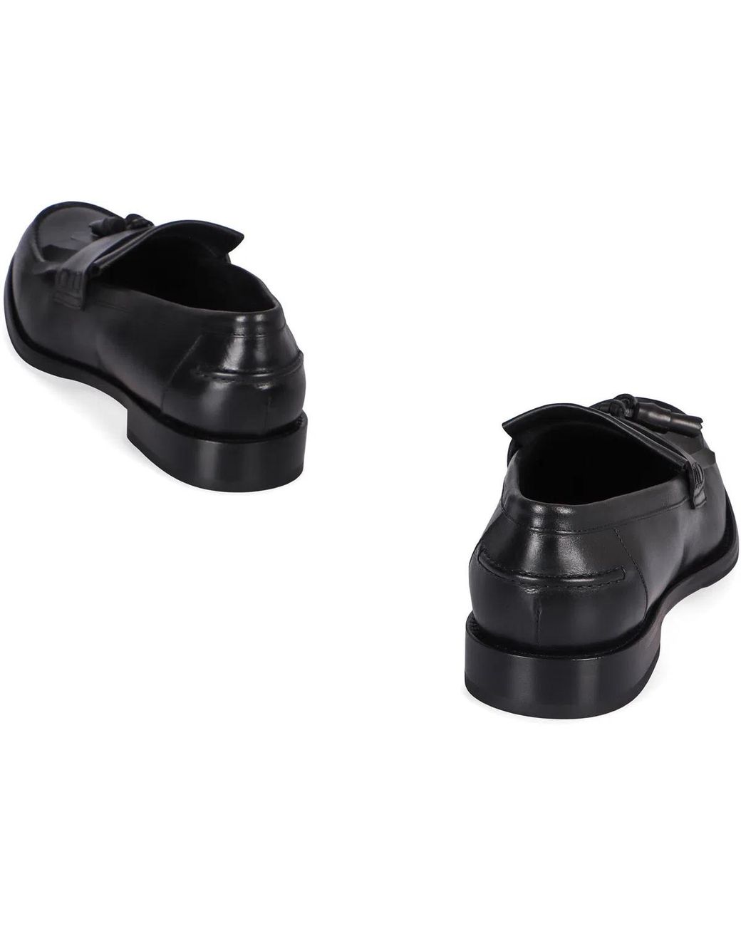 Doucal's Black Leather Moccasins for men
