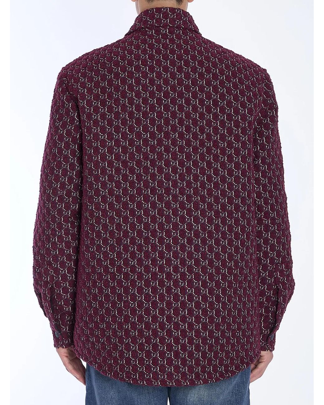 Gucci Red Gg Bouclé Overshirt for men