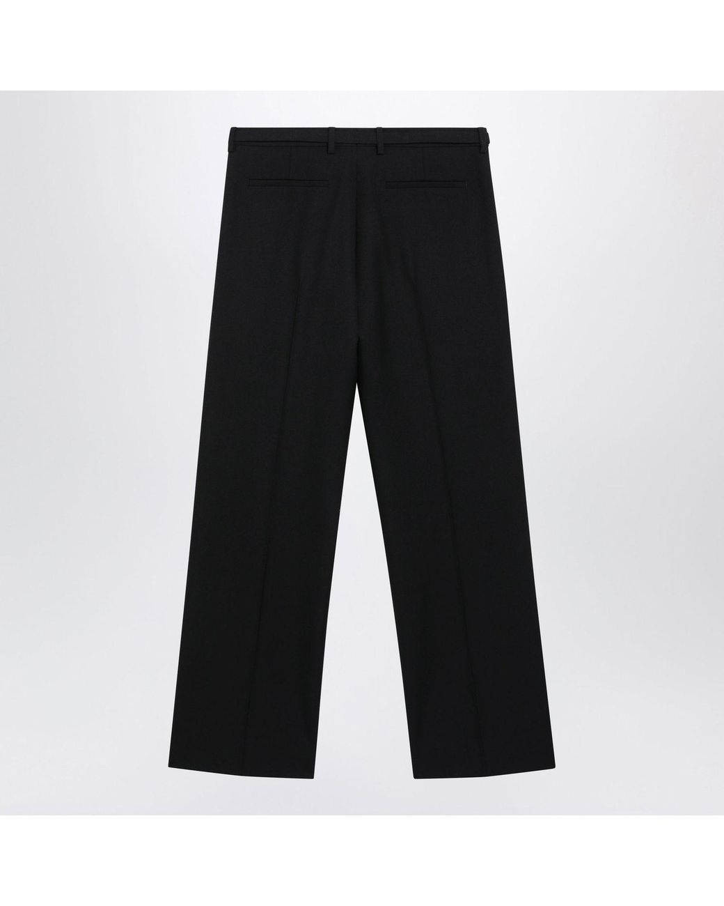 Dries Van Noten Black Wool Trousers With Belt for men