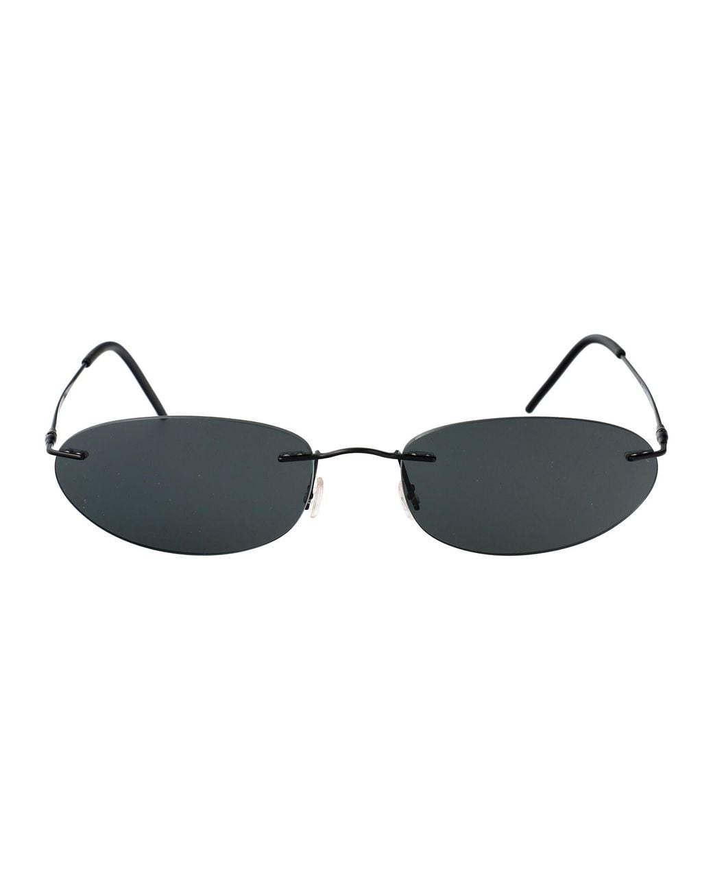 Giorgio Armani Black Matte Metal Sunglasses