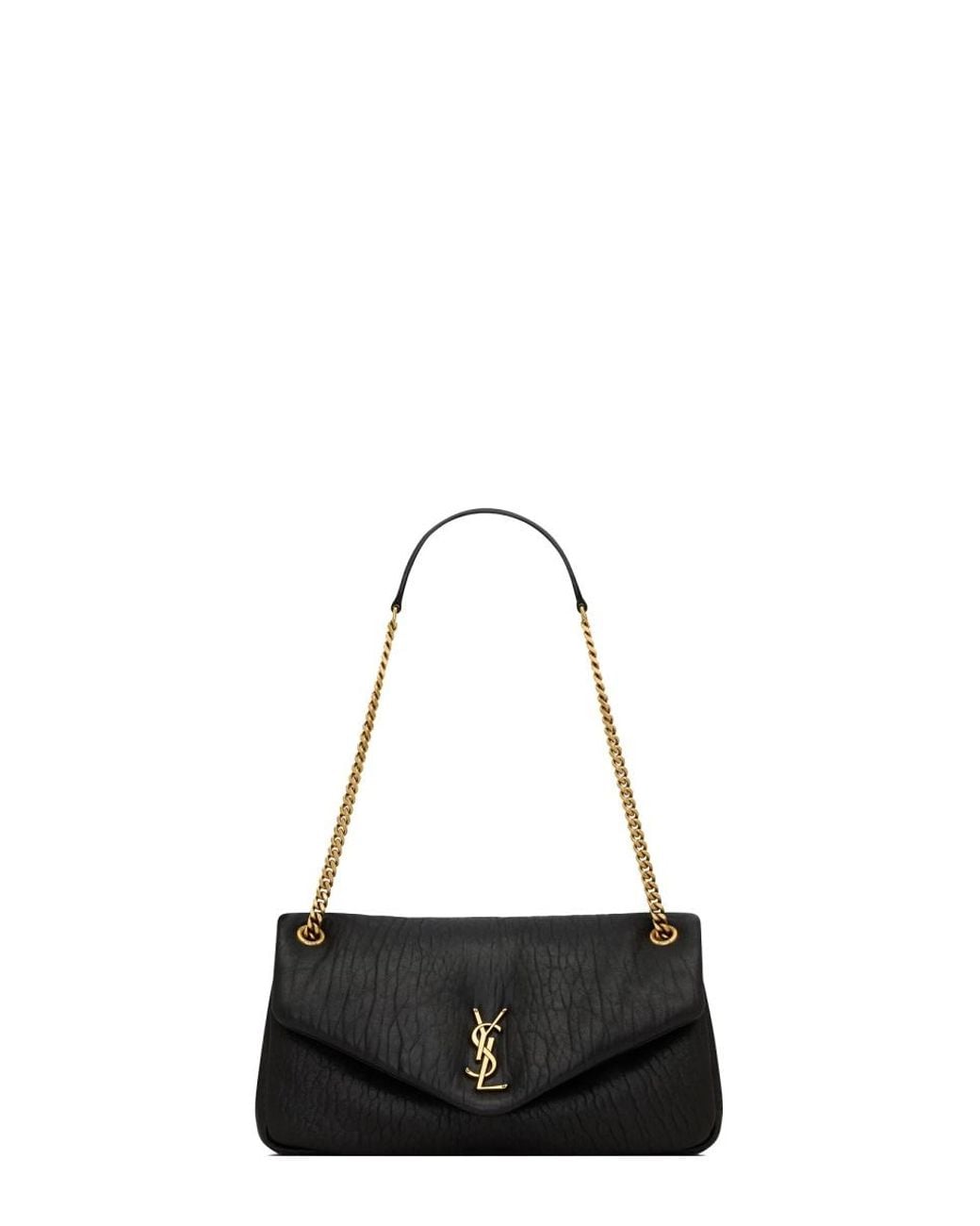 Saint Laurent Black 'Calypso' Medium Shoulder Bag