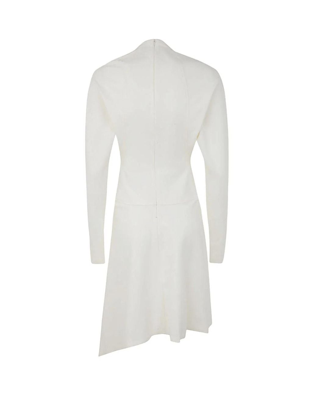 J.W. Anderson White Neck Chain Long Sleeve Dress