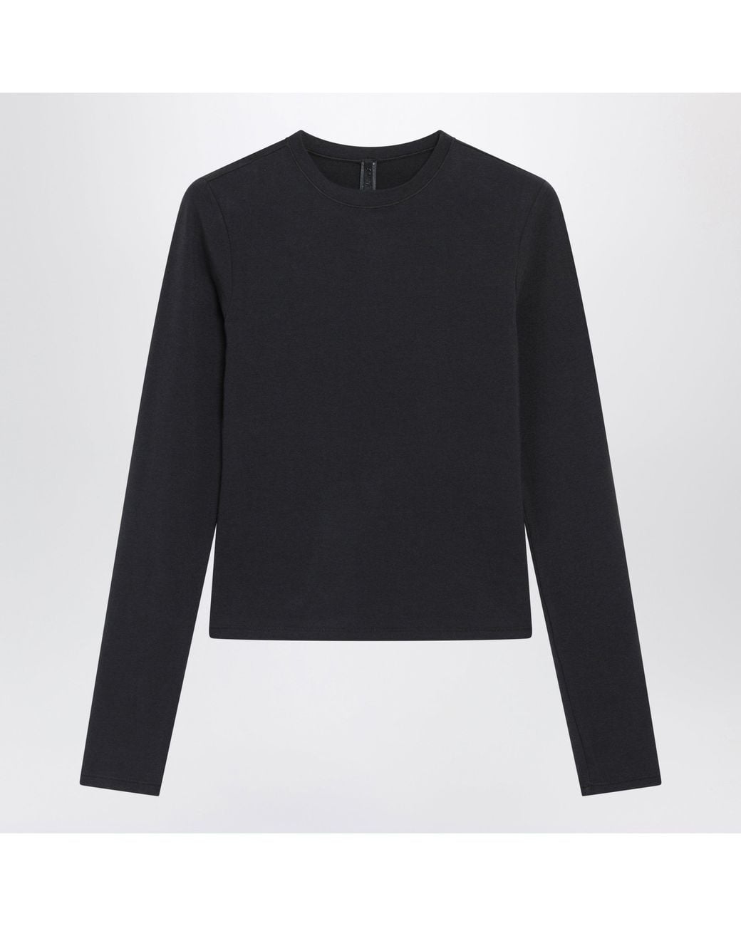 Skims Black Sculpting Mini Crew-Neck Long-Sleeve T-Shirt