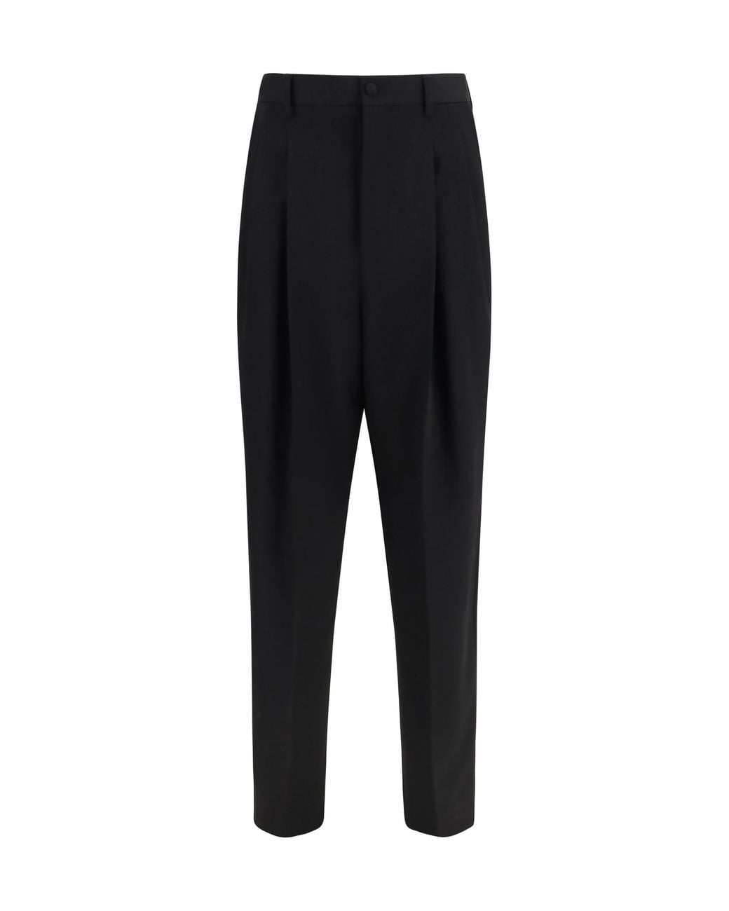 Dolce & Gabbana Black Dolce & Gabbana Wool Gabardine Pants for men