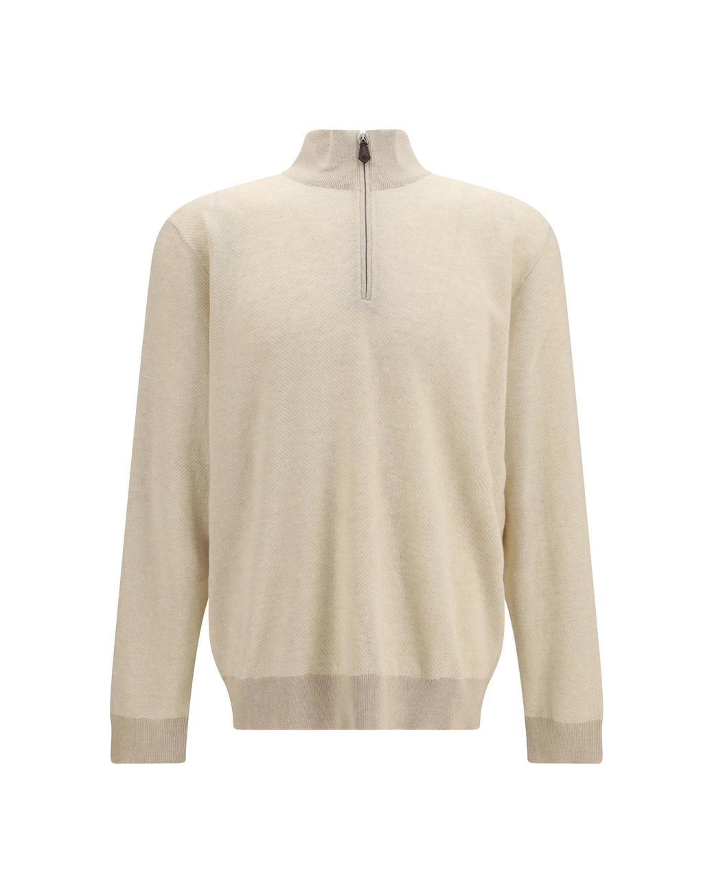 Loro Piana White Roadster Cashmere Sweater for men