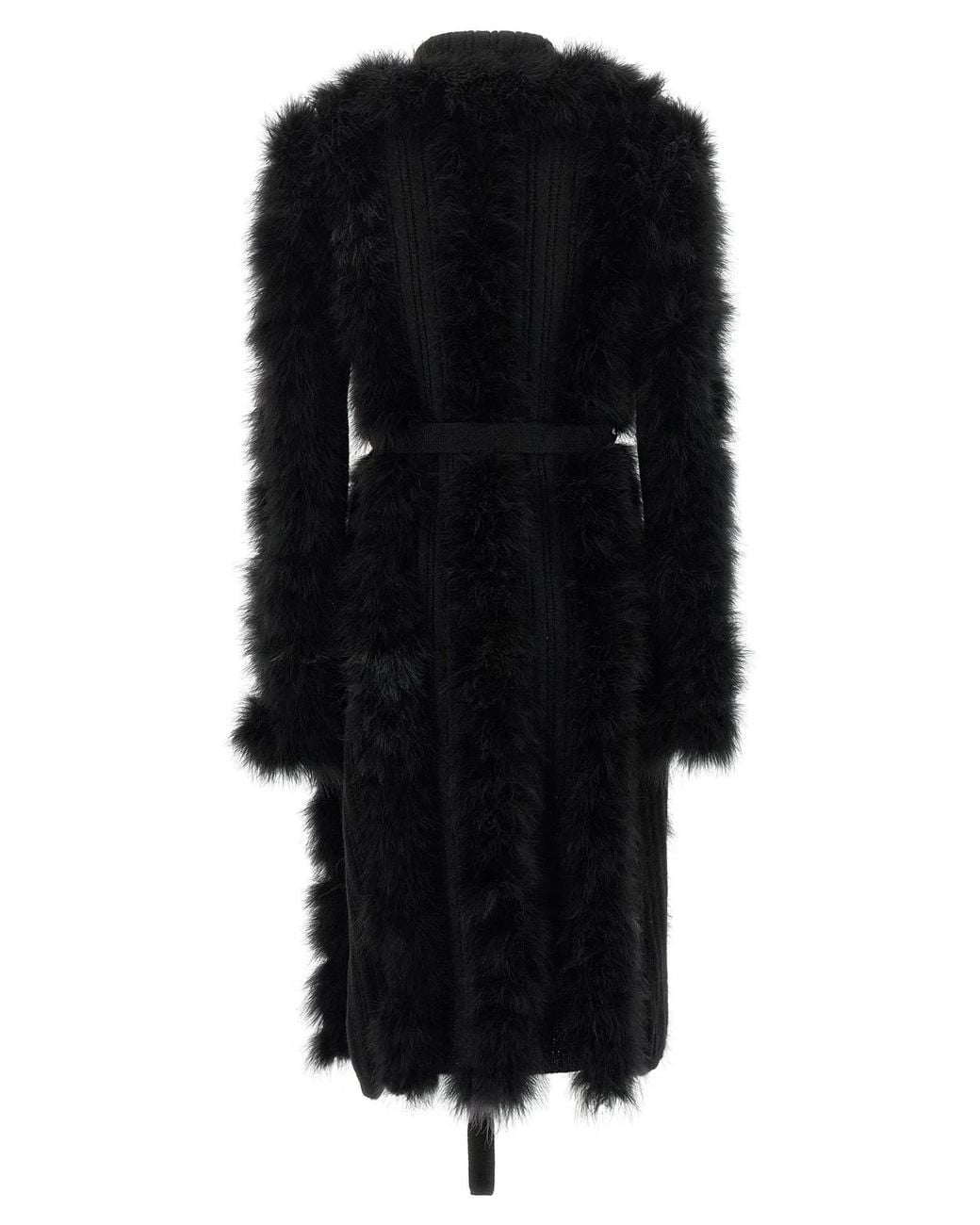 The Attico Black Dressing Gown Coat