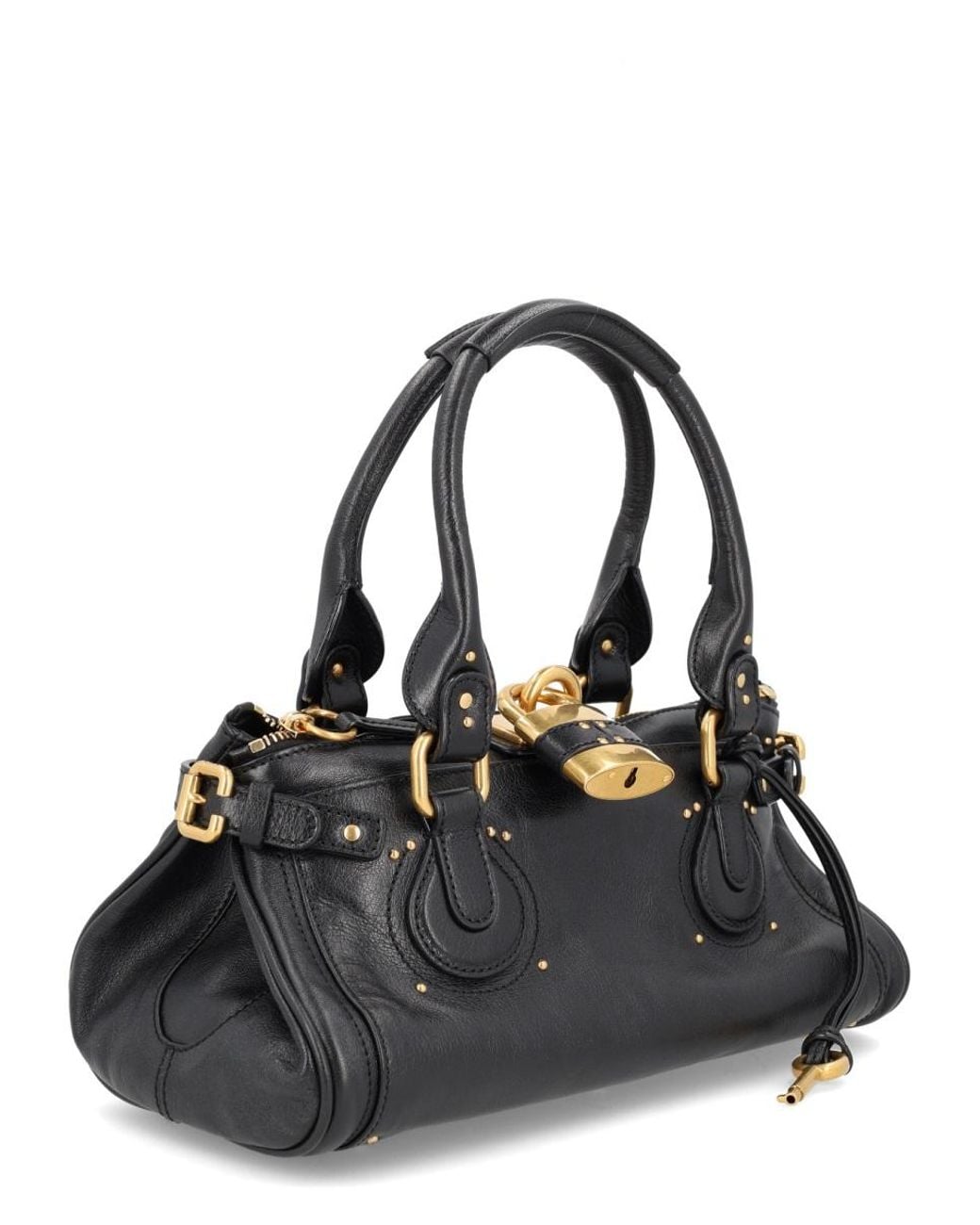 Chloé Black Paddington Grained Leather Bag
