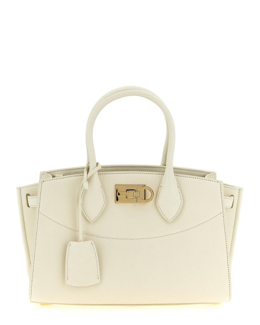 Ferragamo Natural 'New Studio Soft (M) Handbag