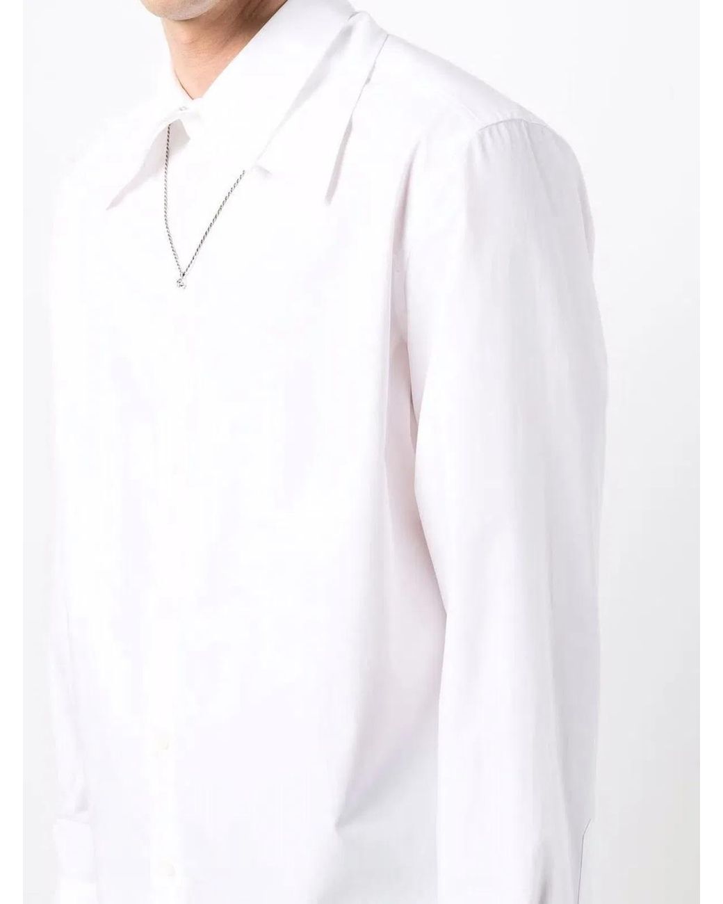 Valentino White Camicia Maniche Lunghe for men