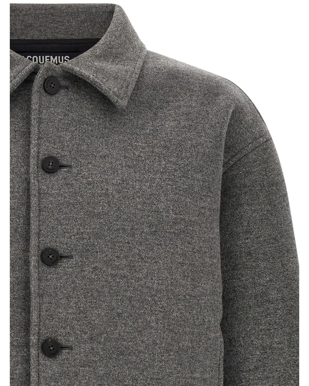 Jacquemus Gray 'Le Bomber Feltro' Bomber Jacket for men
